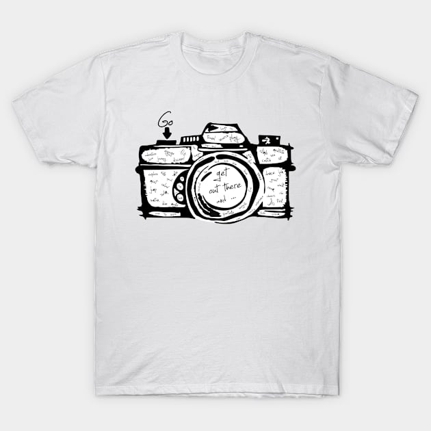 Get out there & travel T-Shirt by GR8DZINE